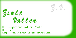 zsolt valler business card